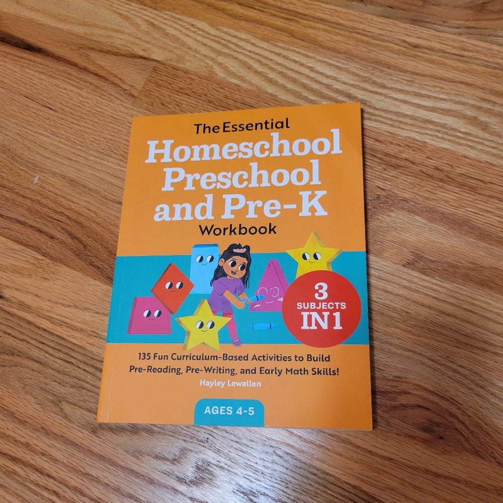 NWOT Pre-school Homeschool Pre-K Workbook, Kindergarten